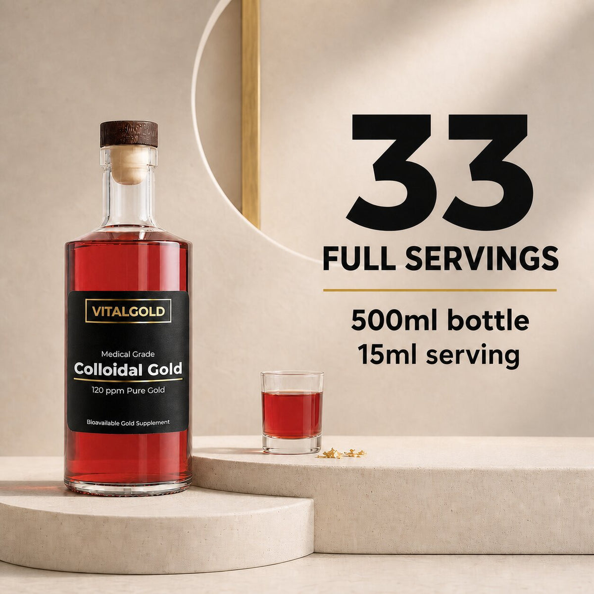 Colloidal Gold Supplement | 120ppm & 180ppm High Strength Gold