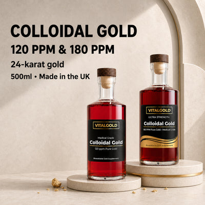 Colloidal Gold Supplement | 120ppm & 180ppm High Strength Gold
