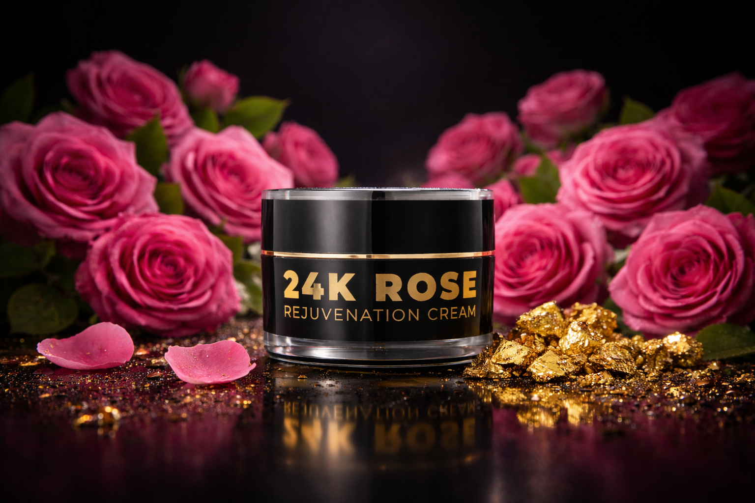 24K Rose Rejuvenation Cream | Colloidal Gold & Bulgarian Rose Otto